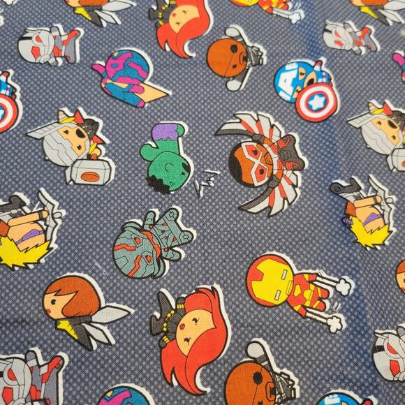 Marvel Team Impact Fabric 1 Yd x 44" Avengers Superhero Cotton Springs Blue - Picture 12 of 16